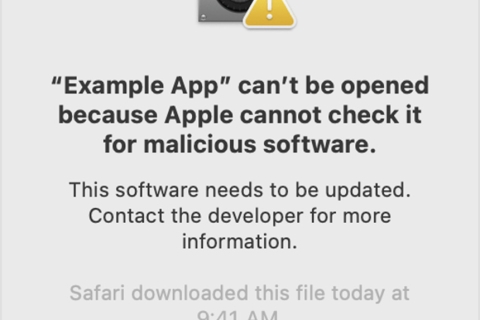 رفع خطای  Apple cannot check it for malicious software